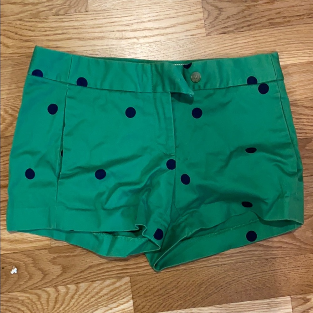 J crew shorts polka dot city fit